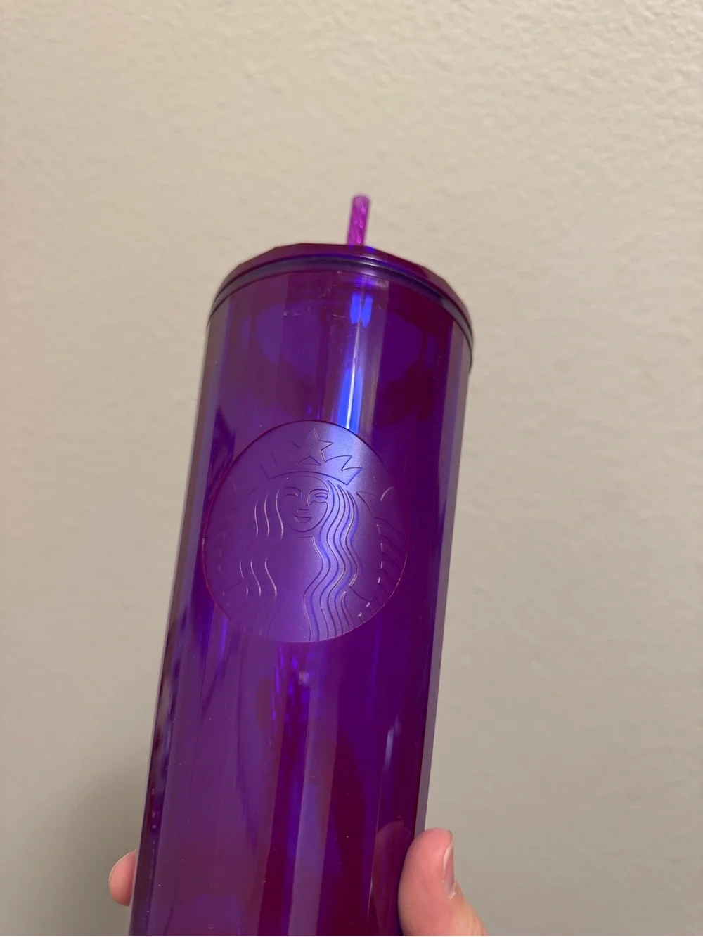 Starbucks Purple Tall Reusable Cold Cup with Straw